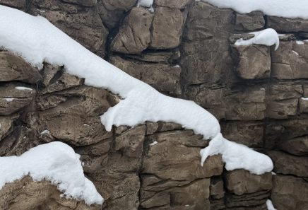 Зона басейну зі штучною скелею з арт бетону, сучасний стиль