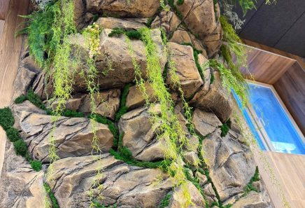 Штучні скелі з арт бетону в інтер'єрі, Київська область